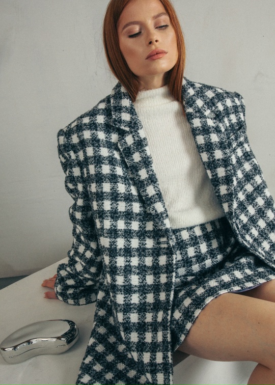 Юбка мини клетка - фото 2