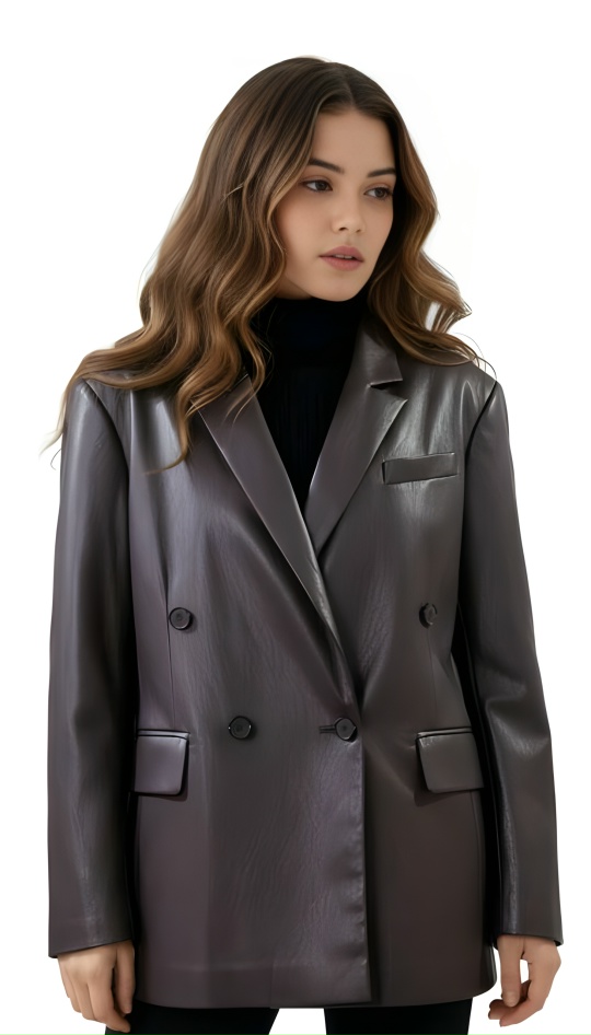 Жакет кожаный - фото 3