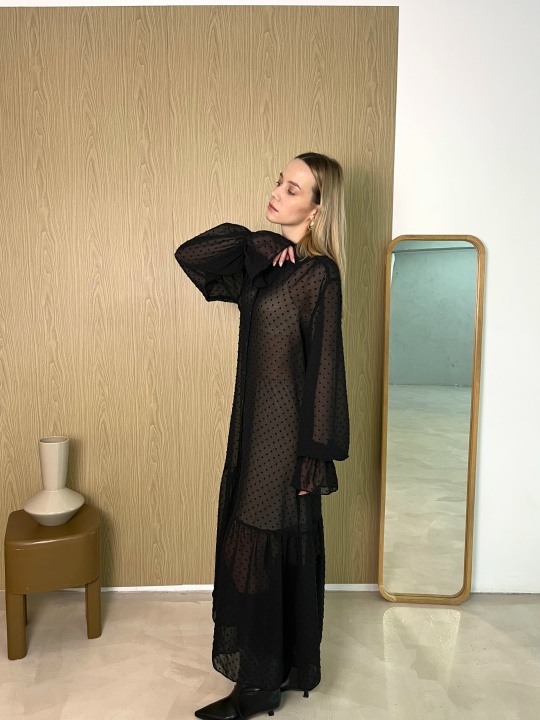 Платье рубашка с оборкой - фото 4