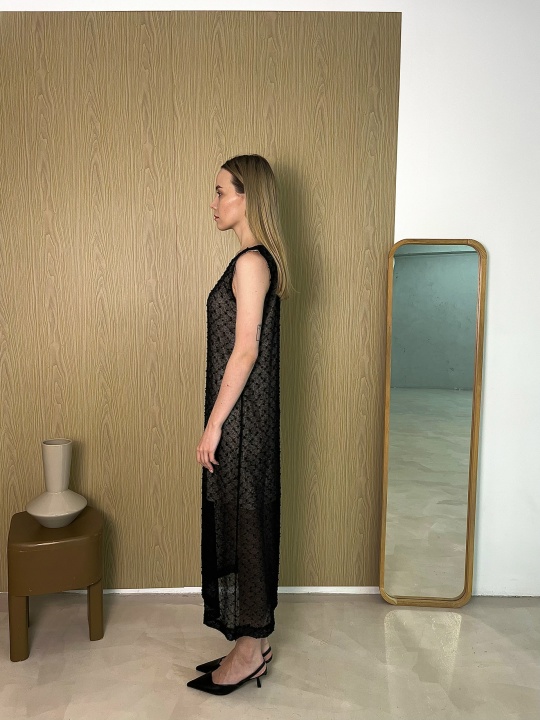 Платье труба ажур мушка - фото 2