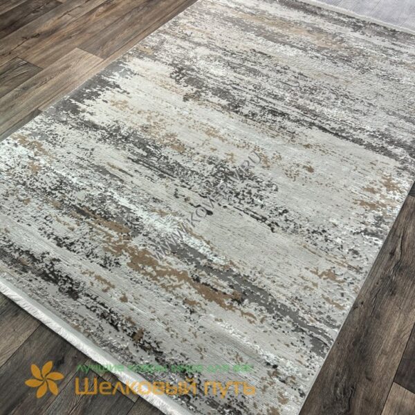 Купить прямоугольный турецкий ковер Deco 13536a grey_grey из микрофибры и акрила с абстрактным рисунком в Волгограде со склада