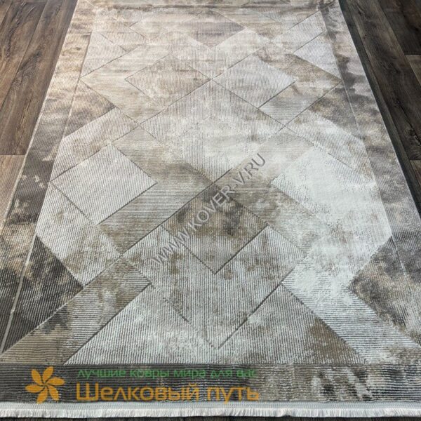 Купить турецкий ковер Deco 23751b grey_grey из микрофибры и акрила с абстрактным рисунком со склада с доставкой