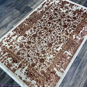 Купить прямоугольный турецкий ковер VALENCIA 6793B CREAM-TERRA из хлопка и тенселя с абстрактным рисунком со склада с доставкой по городам РФ