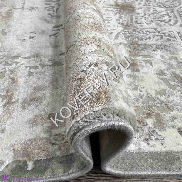 Купить турецкий ковер VALENCIA 6794B GREY_BEIGE из хлопка и тенселя с абстрактным рисунком со склада в Волгограде