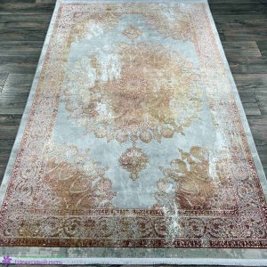 Купить турецкий ковер VALENCIA 8098A CREAM-TERRA из хлопка и тенселя с абстрактным рисунком со склада с доставкой по городам РФ