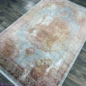 Купить прямоугольный турецкий ковер VALENCIA 8098A CREAM-TERRA из хлопка и тенселя с абстрактным рисунком со склада с доставкой по городам РФ