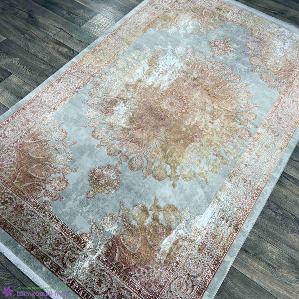 Купить прямоугольный турецкий ковер VALENCIA 8098A CREAM-TERRA из хлопка и тенселя с абстрактным рисунком со склада с доставкой по городам РФ