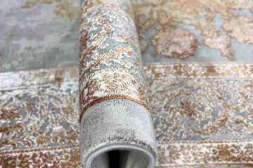 Купить турецкий ковер VALENCIA 8098A CREAM-TERRA из хлопка и тенселя с абстрактным рисунком со склада в Волгограде