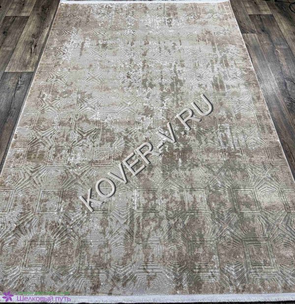 Купить турецкий ковер VALENCIA 8508A CREAM-BEIGE из хлопка и тенселя с абстрактным рисунком со склада с доставкой по городам РФ