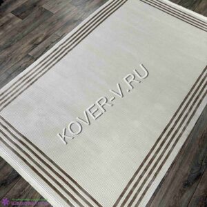 Купить прямоугольный турецкий ковер VALENCIA 8516A BEIGE_CREAM из хлопка и тенселя с абстрактным рисунком со склада с доставкой по городам РФ