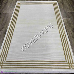 Купить турецкий ковер VALENCIA 8516A GOLD-CREAM из хлопка и тенселя с абстрактным рисунком со склада с доставкой по городам РФ
