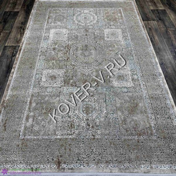 Купить турецкий ковер VALENCIA 8522A BEIGE-GREY из хлопка и тенселя с абстрактным рисунком со склада с доставкой по городам РФ
