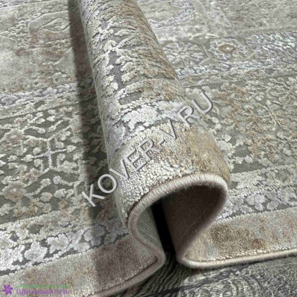Купить турецкий ковер VALENCIA 8522A BEIGE-GREYиз хлопка и тенселя с абстрактным рисунком со склада в Волгограде