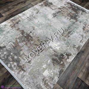 Купить прямоугольный турецкий ковер VALENCIA 8523A CREAM-BEIGE из хлопка и тенселя с абстрактным рисунком со склада с доставкой по городам РФ