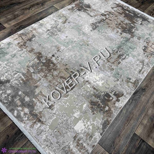 Купить прямоугольный турецкий ковер VALENCIA 8523A CREAM-BEIGE из хлопка и тенселя с абстрактным рисунком со склада с доставкой по городам РФ