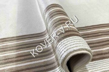 Купить турецкий ковер VALENCIA 8525A BEIGE-CREAM из хлопка и тенселя с абстрактным рисунком со склада в Волгограде