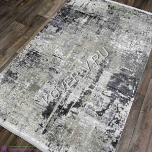 Купить прямоугольный турецкий ковер VALENCIA 8526A CREAM-CREAM из хлопка и тенселя с абстрактным рисунком со склада с доставкой по городам РФ