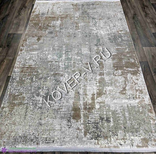 Купить турецкий ковер VALENCIA 8526A CREAM-BEIGE из хлопка и тенселя с абстрактным рисунком со склада с доставкой по городам РФ