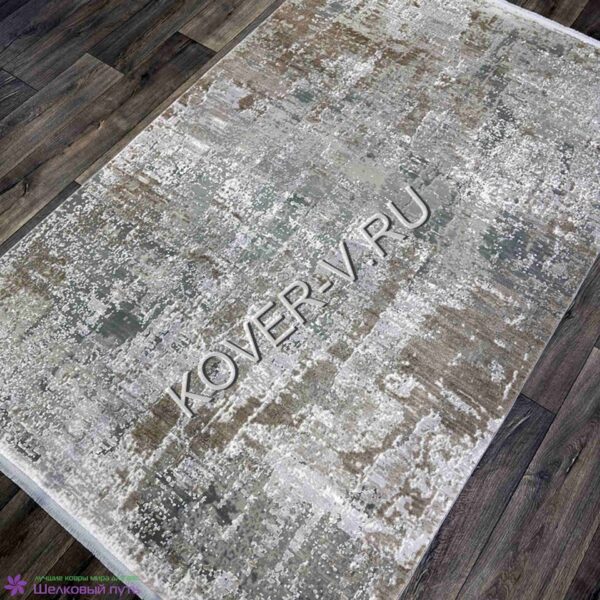 Купить прямоугольный турецкий ковер VALENCIA 8526A CREAM-BEIGE из хлопка и тенселя с абстрактным рисунком со склада с доставкой по городам РФ