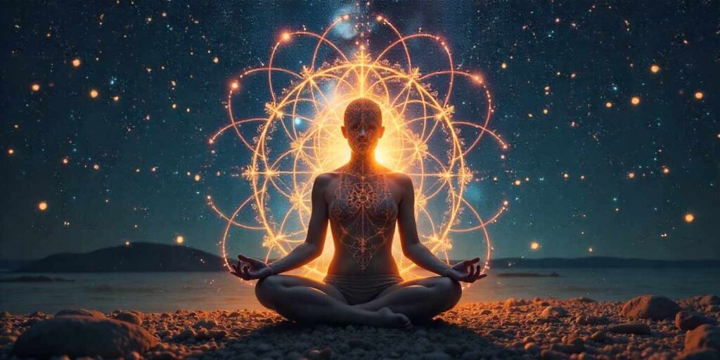 моменты глубокого изменения сознания и синхронизации с вселенной во время медитации