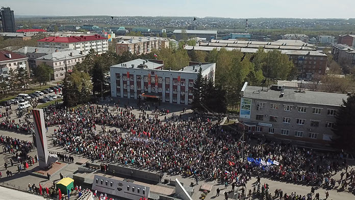 Бессмертный полк, День Победы в Белово, 9 мая 2019 г