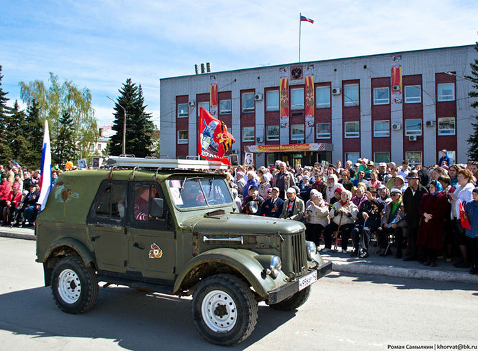 Пробег ретро-автомобилей, День Победы в Белово, 9 мая 2019 г