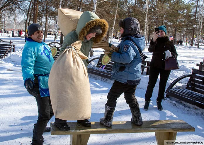 Масленица в Белово, Центральный парк, 14 марта 2021 г