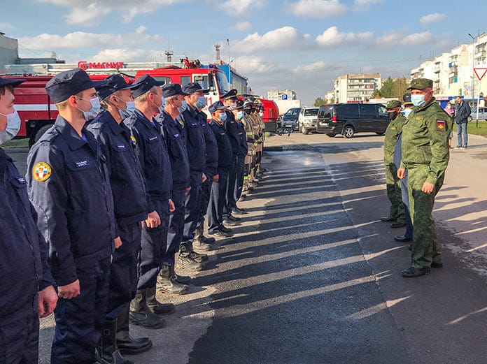 Открытие нового здания пожарной части №11 в поселке Бачатский, 2 октября 2020 г, Сергей Цивилев
