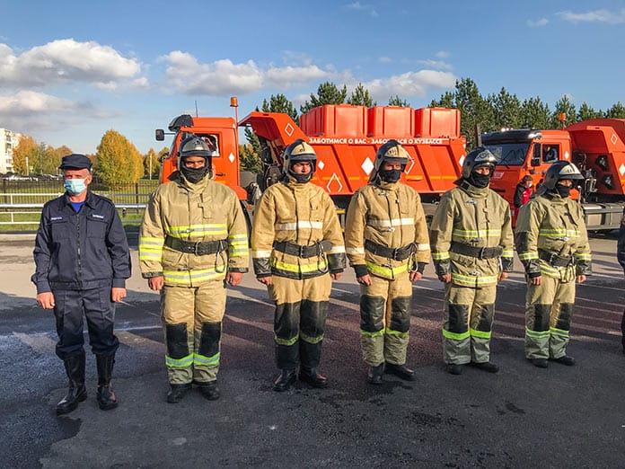 Открытие нового здания пожарной части №11 в поселке Бачатский, 2 октября 2020 г, Сергей Цивилев