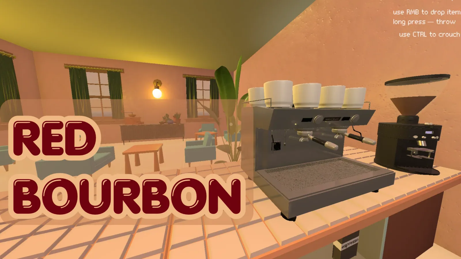 Баннер игры «Red Bourbon: Coffee story»