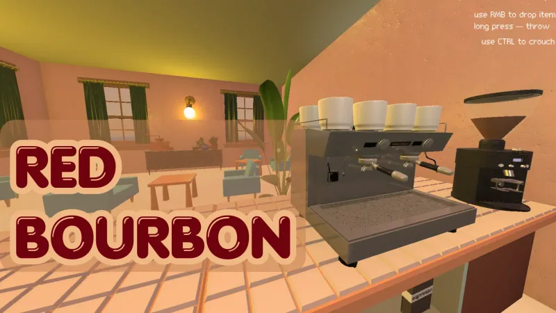 Постер игры Red Bourbon: Coffee story | MyIndie - сообщество инди-разработчиков