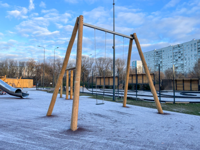 Деревянная площадка с горками, миниатюра фото 3