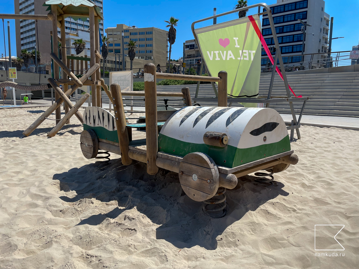 🏖 Площадка на пляже Фришман — Тель-Авив-Яффа, Израиль 🇮🇱, фото 1