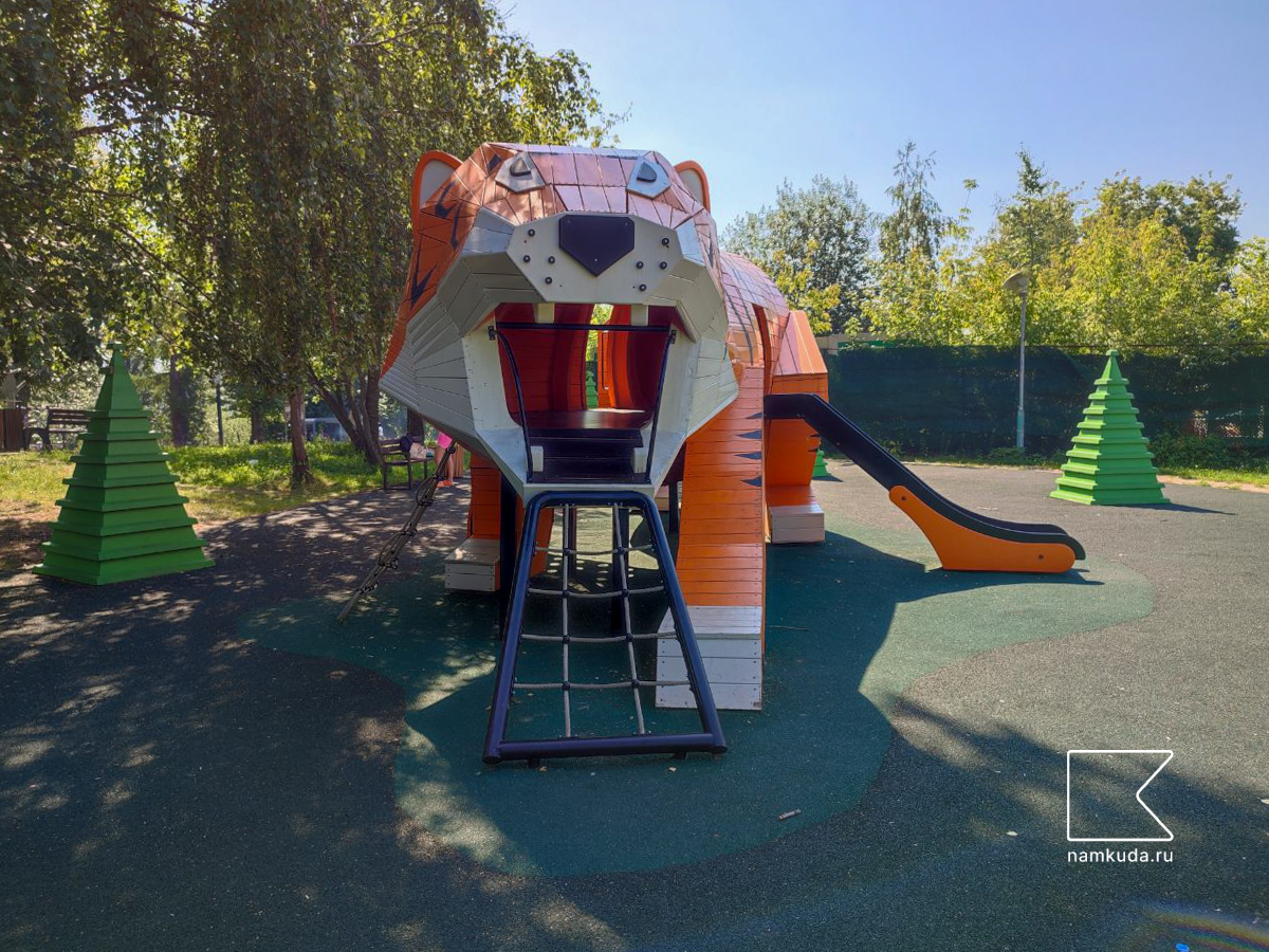 Игровая площадка Тигр 🐅 — в парке Борисовкие пруды, Москва 🇷🇺, фото 1