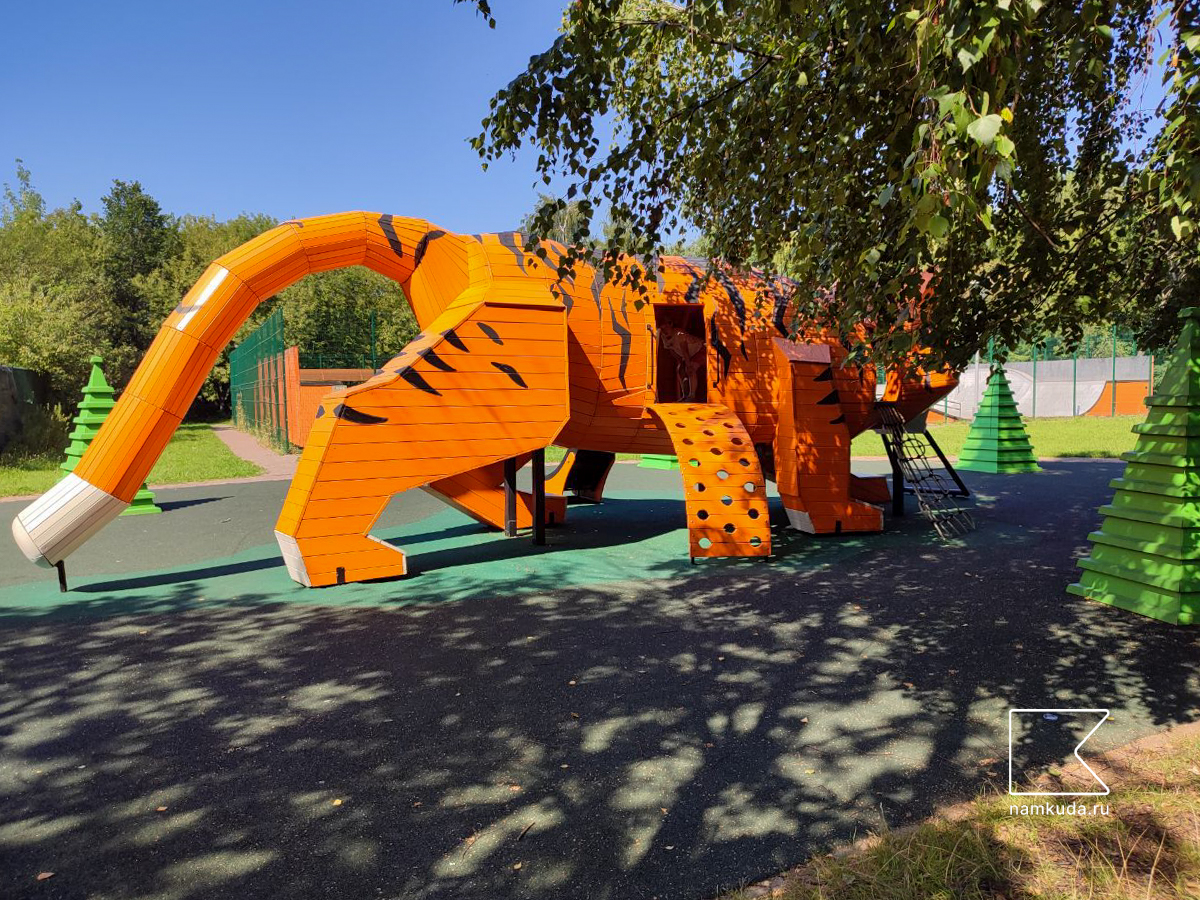 Игровая площадка Тигр 🐅 — в парке Борисовкие пруды, Москва 🇷🇺, фото 3