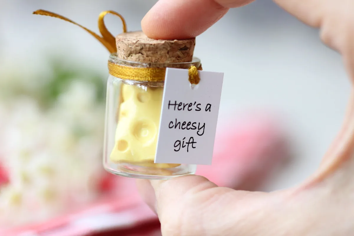 Cheese's Charming Concoction: Personalized Glass Bottle Family Reunion Favor Cheese Lovers Gift Funny Coworkers Office Friend Gift 4