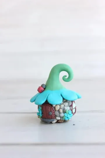 Fairy House Garden Miniature Handmade Fairy House Garden Decor Unique Gift for Garden Lovers 2