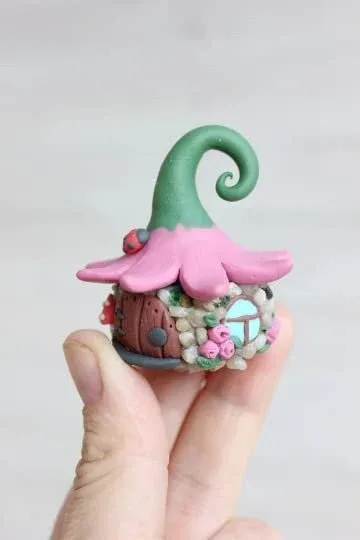 Fairy House Garden Miniature Handmade Magical Fairy House Garden Decor Unique Gift for Garden Lovers Witch House