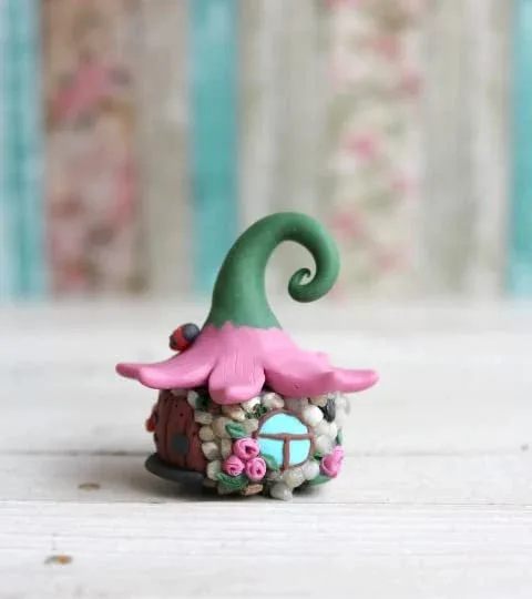 Fairy House Garden Miniature Handmade Magical Fairy House Garden Decor Unique Gift for Garden Lovers Witch House 2