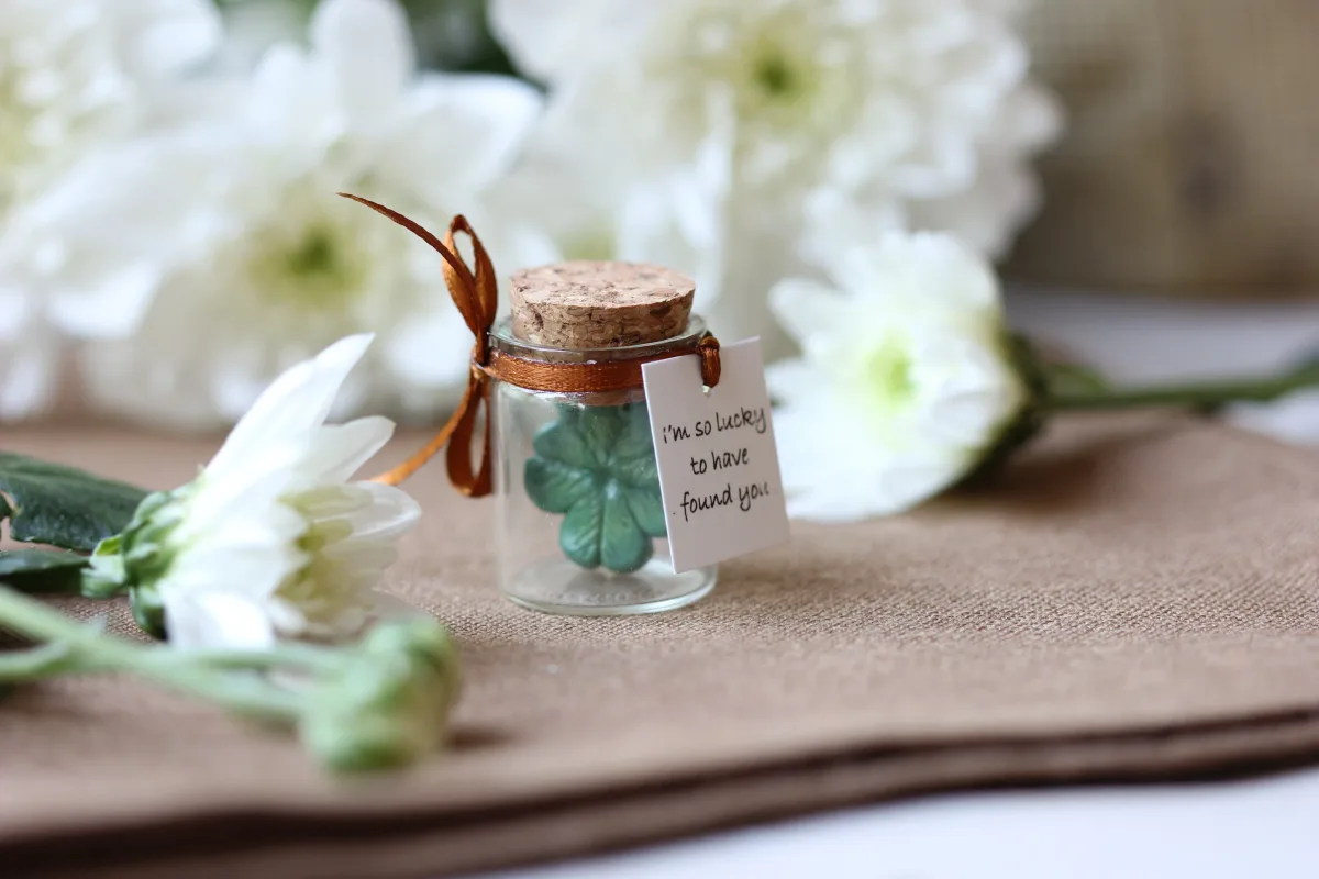 Four Leaf Clover Good luck Gift Lucky Gift Clover for Luck Unique Clover with Four Leafs Personalized Irish gift St Patrick's Day Gift 2