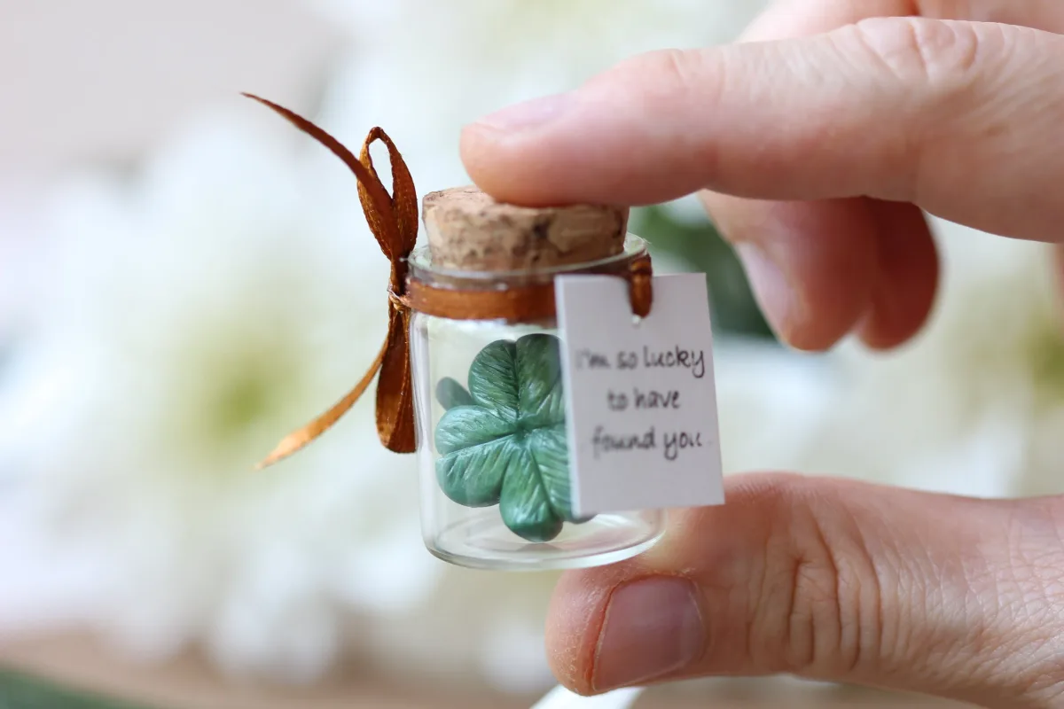 Four Leaf Clover Good luck Gift Lucky Gift Clover for Luck Unique Clover with Four Leafs Personalized Irish gift St Patrick's Day Gift 4