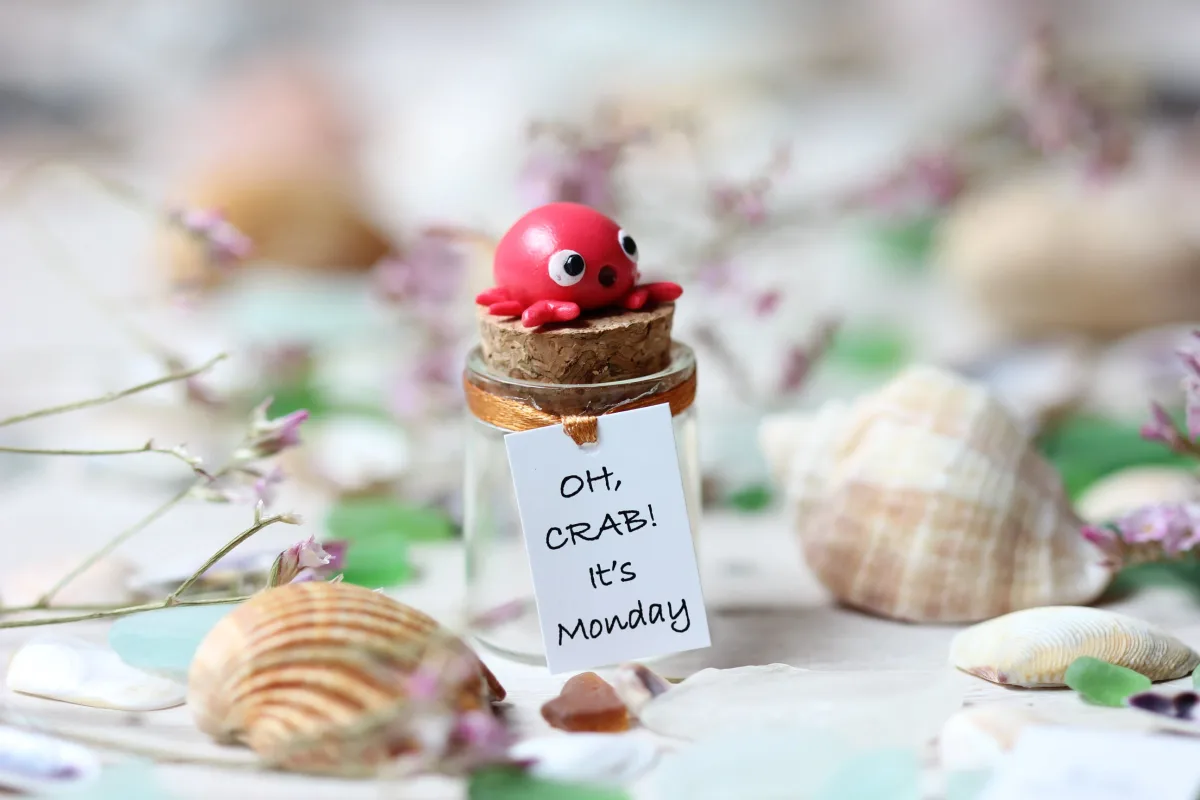 OH, CRAB! It’s Monday! Funny Personalized Gift for Colleagues Miniature Figure Crab Office Friend Cute Party Favors Coworker Leaving Gifts 4