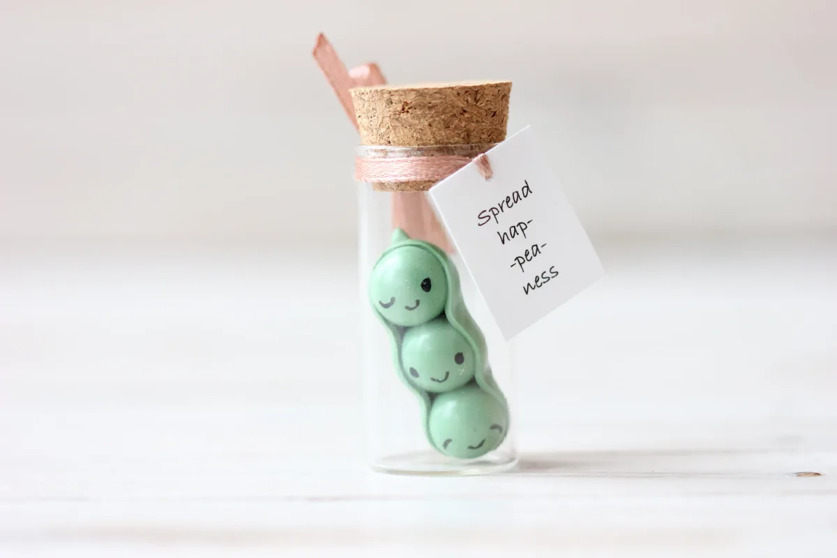 Pea-fectly Charming Three Peas in a Pod Funny Gift for Peas Lovers Personalized Party Favors Friendship Reminder Gift Family Present 5