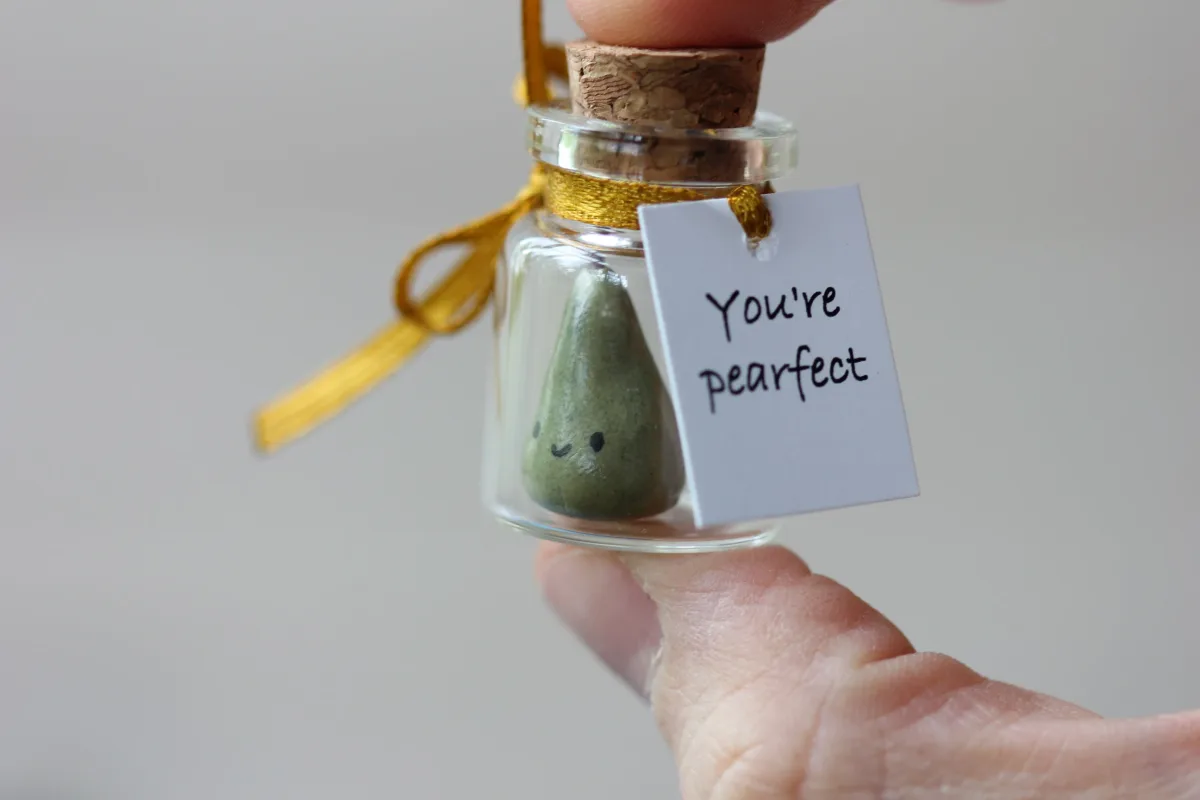 Pear-fection in a Bottle: Personalized Messages of Love and Friendship Pear Gift Mother's Father's Parent's Day Funny Gift Customized Preset 5