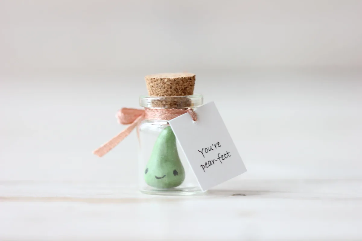 Pear-fection in a Bottle: Personalized Messages of Love and Friendship Pear Gift Mother's Father's Parent's Day Funny Gift Customized Preset 6