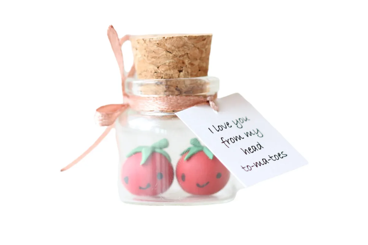 Personalized Boyfriend Girlfriend Romantic Funny Gift I love you from my head to-ma-toes Figurines Tomatoes Customized Vegan Family Gift 6