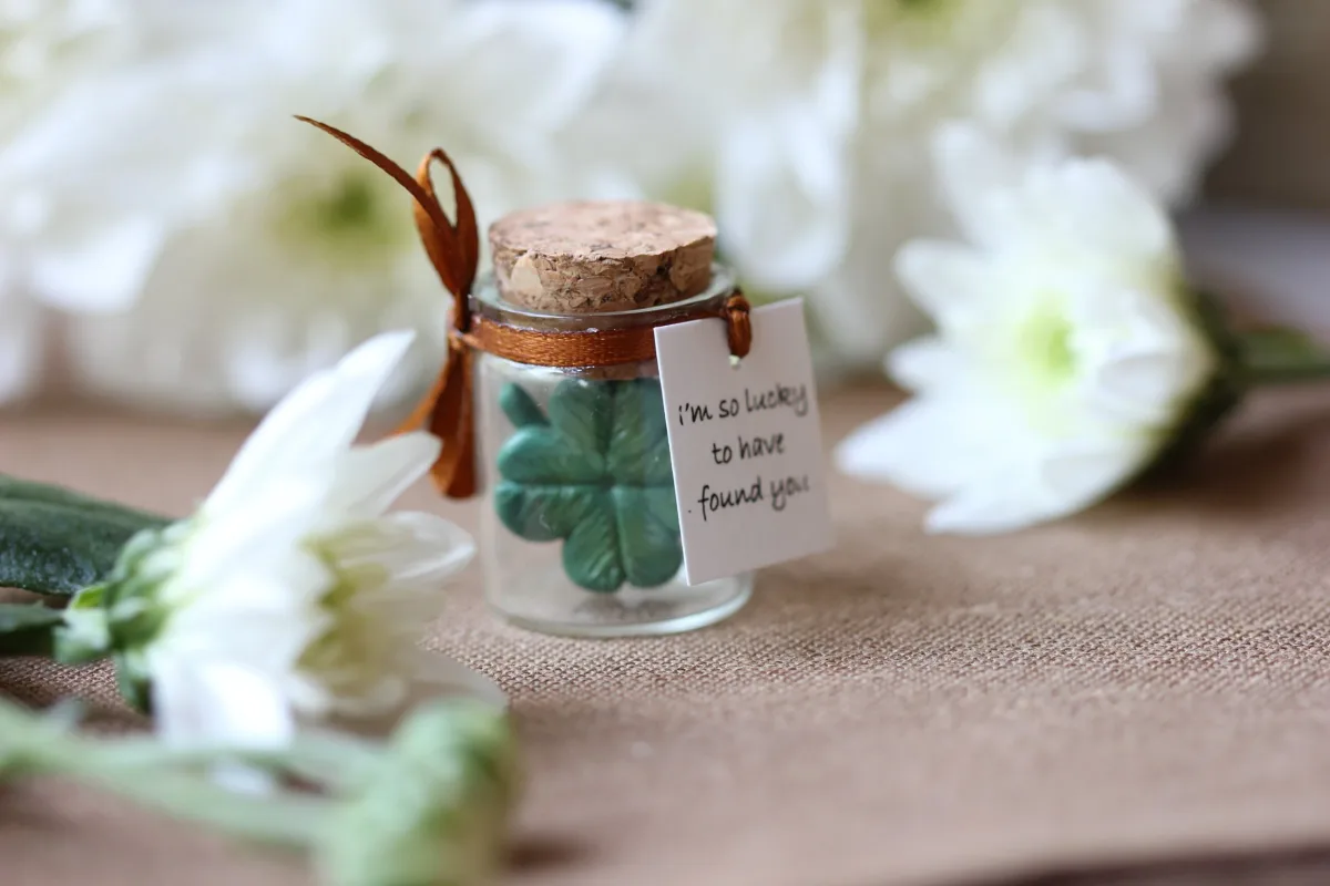 Personalized Irish gift St Patrick's Day Gift Four Leaf Clover Good luck Gift Lucky Gift Clover for Luck Unique Clover with Four Leafs