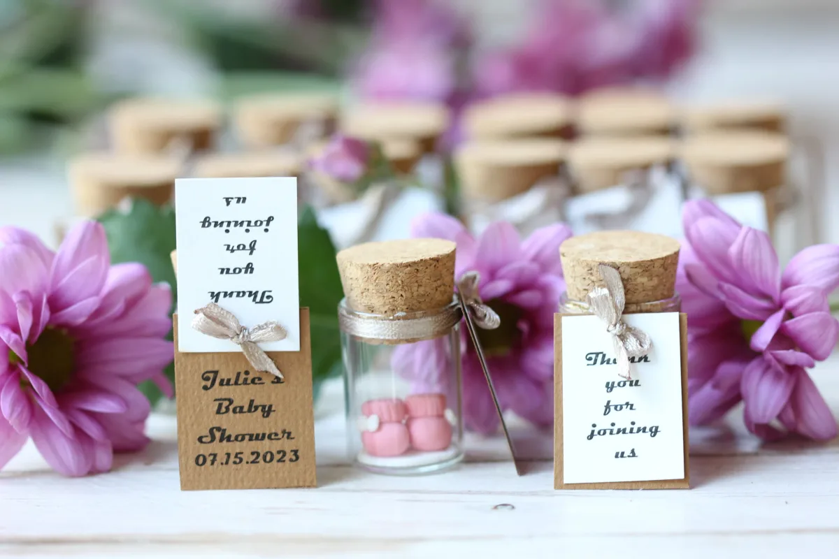 Baby Shower Favor Gender Reveal Keepsake Personalized Booties Girl Boy 1 Birthday Custom Baptism Favor Meaningful Baby Shower Tokens in Bulk 3