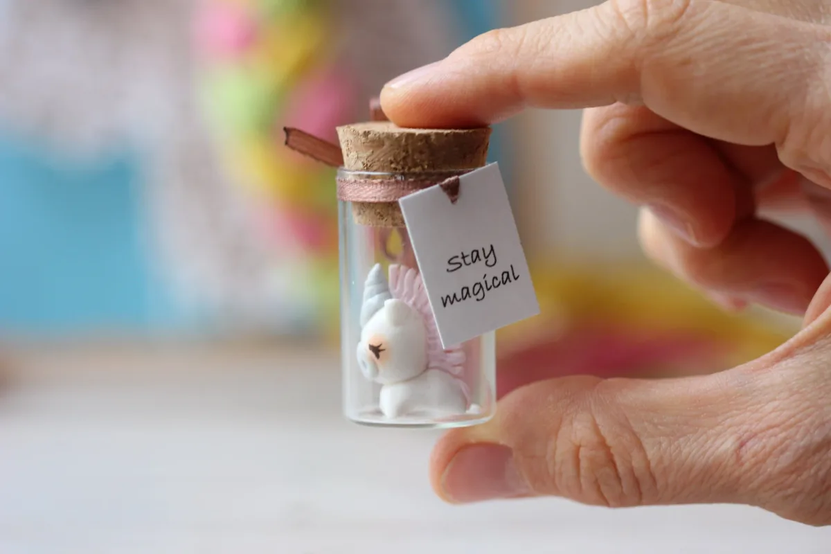 Enchanted Unicorn in a Bottle - Keep the Magic Alive! Gift for Girlfriend, Boyfriend Unicorn lovers Funny Personalized Party Favors Birthday 1