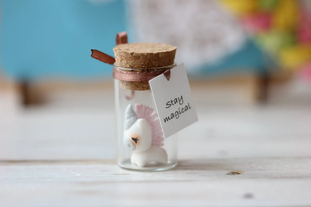 Enchanted Unicorn in a Bottle - Keep the Magic Alive! Gift for Girlfriend, Boyfriend Unicorn lovers Funny Personalized Party Favors Birthday 2